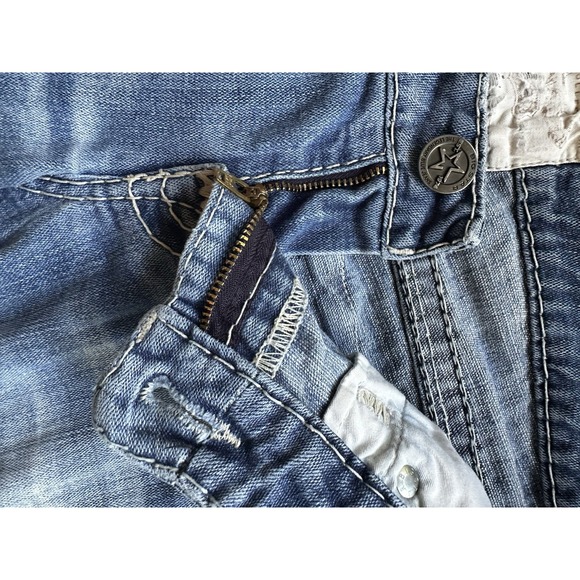 BIG STAR Denim Jeans Cropped Capri Womens Size 29 Y2K Vintage Distressed - Picture 10 of 10